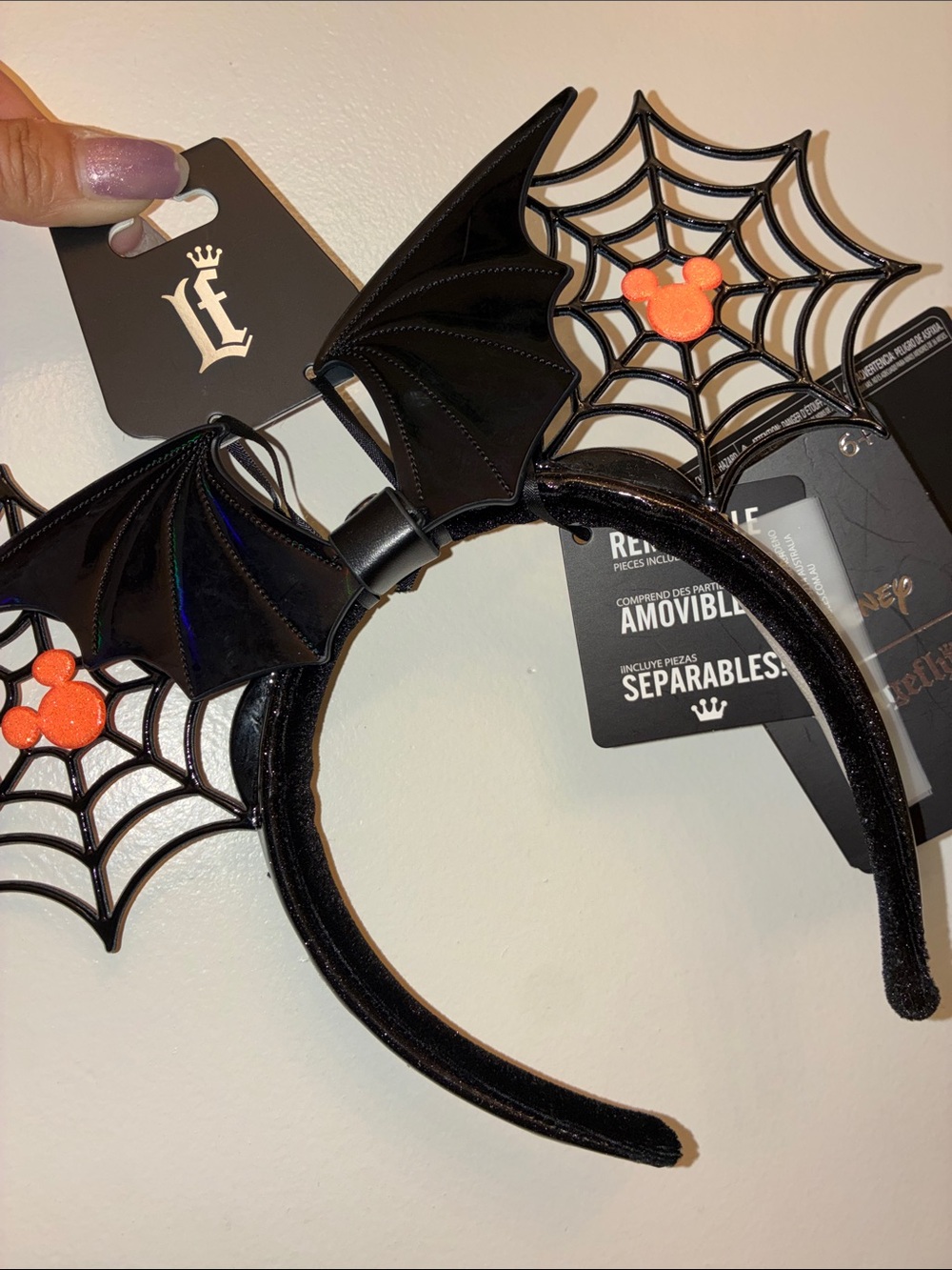 Loungefly Disney Minnie Spider Web Bat ears